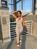 Brown Babe Knot Jumpsuit