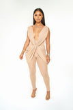 Plunge Sheer Jumpsuit